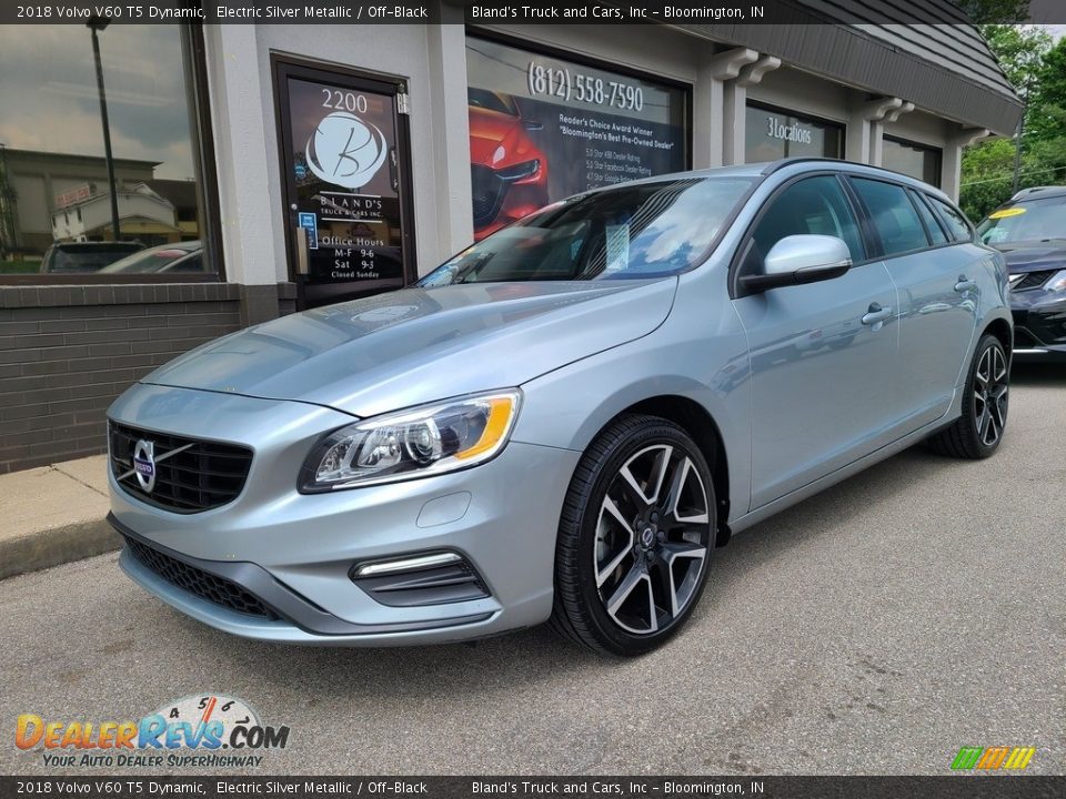 2018 Volvo V60 T5 Dynamic Electric Silver Metallic / Off-Black Photo #2