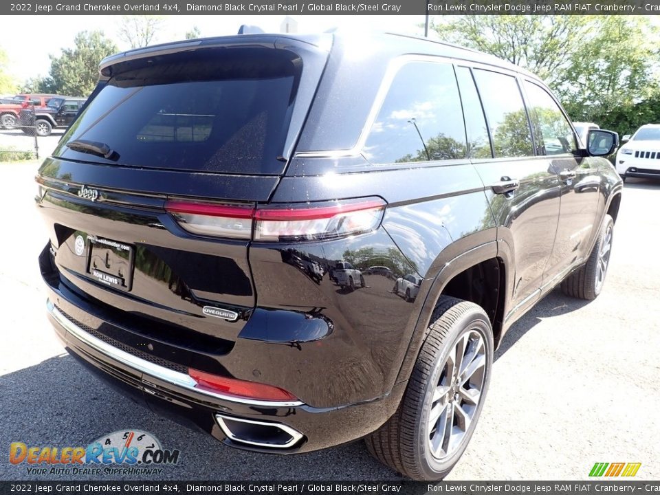 2022 Jeep Grand Cherokee Overland 4x4 Diamond Black Crystal Pearl / Global Black/Steel Gray Photo #5