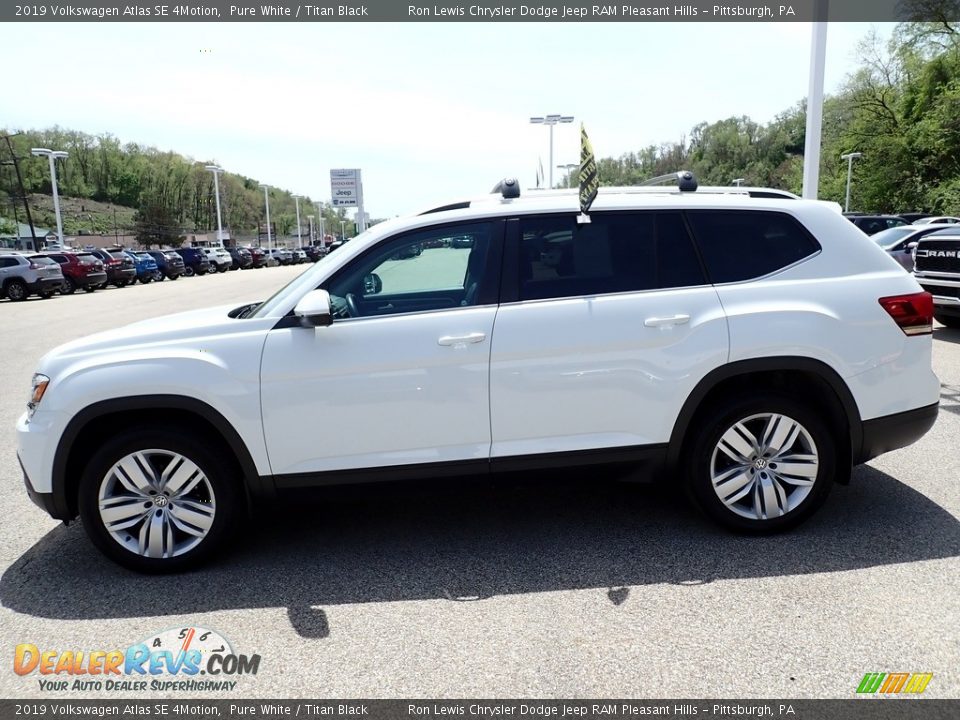 2019 Volkswagen Atlas SE 4Motion Pure White / Titan Black Photo #2