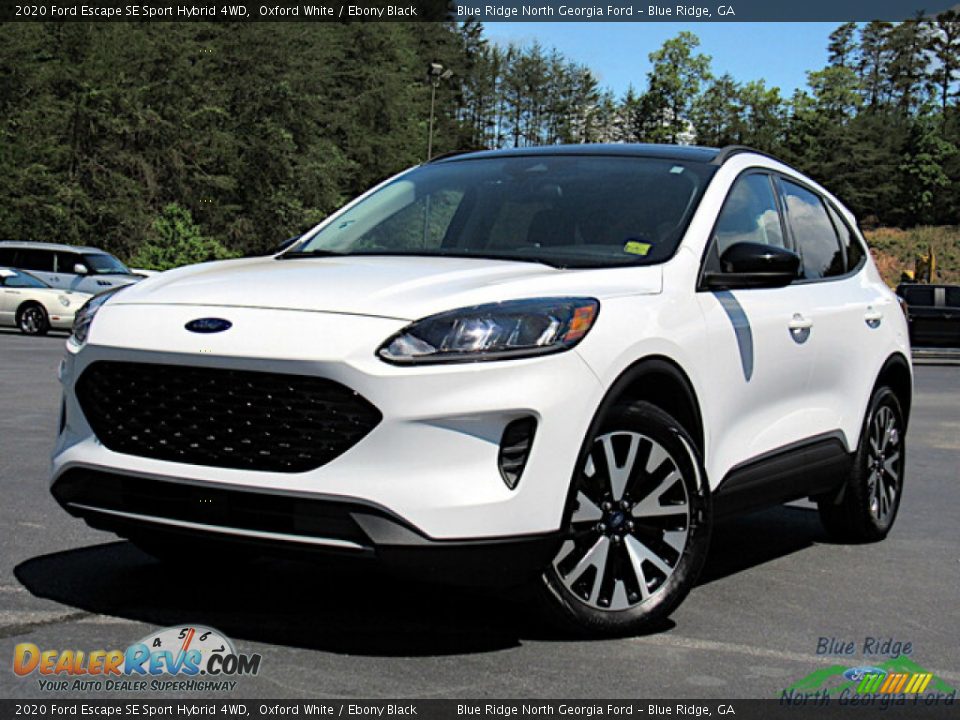 2020 Ford Escape SE Sport Hybrid 4WD Oxford White / Ebony Black Photo #1