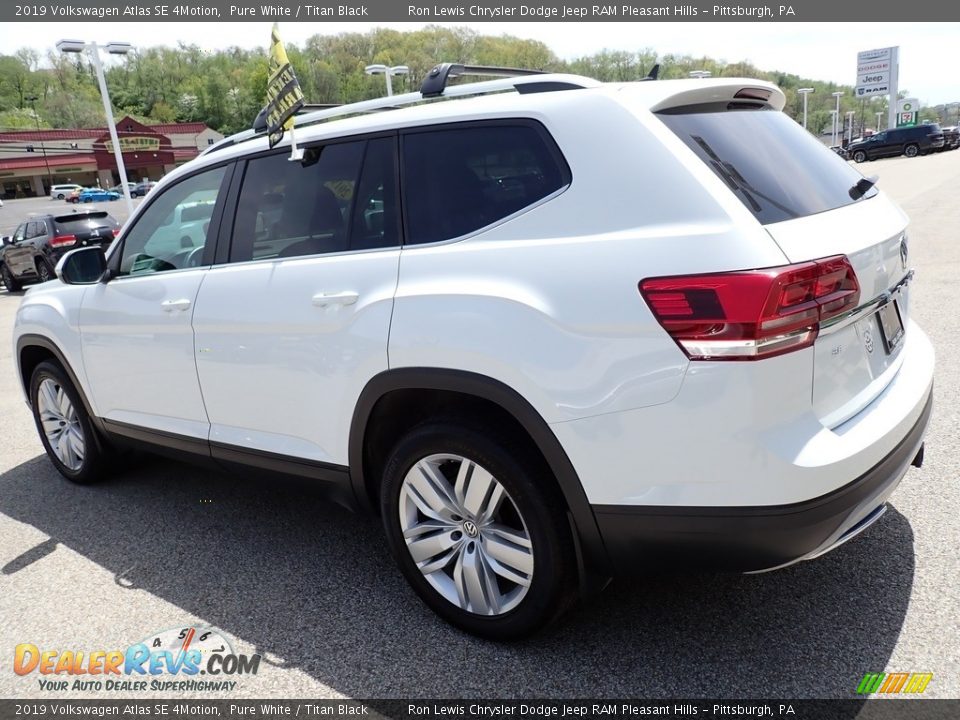 2019 Volkswagen Atlas SE 4Motion Pure White / Titan Black Photo #3