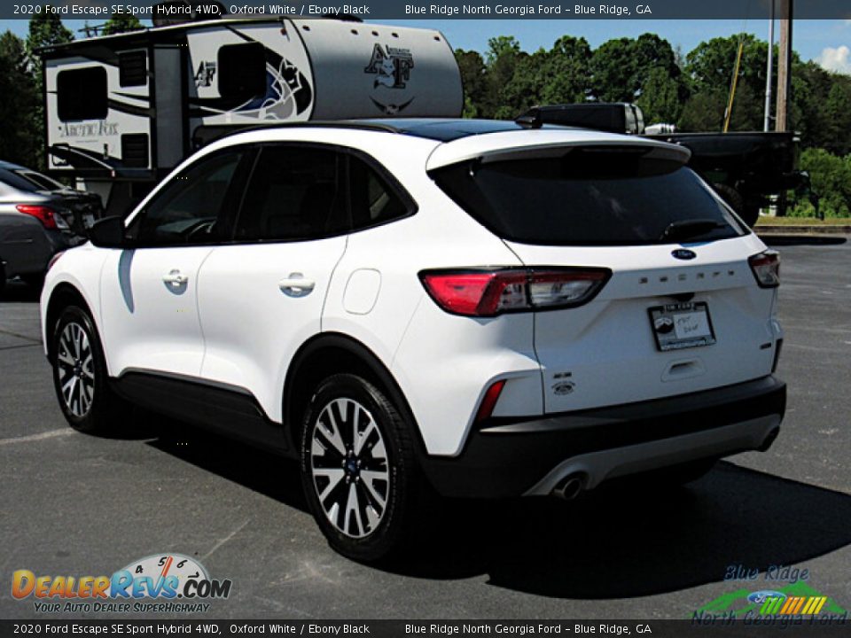 2020 Ford Escape SE Sport Hybrid 4WD Oxford White / Ebony Black Photo #3