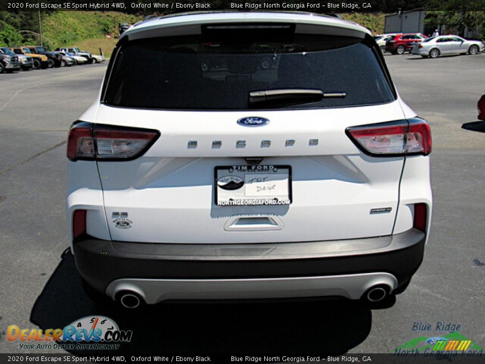 2020 Ford Escape SE Sport Hybrid 4WD Oxford White / Ebony Black Photo #5