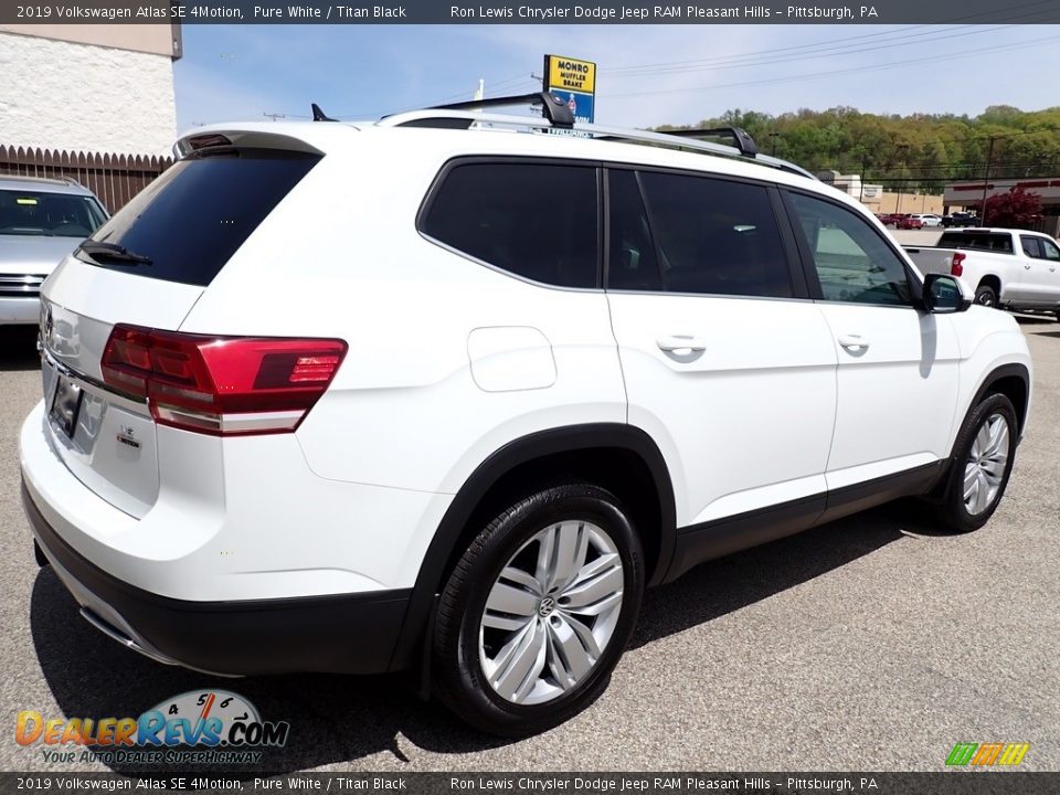 2019 Volkswagen Atlas SE 4Motion Pure White / Titan Black Photo #6