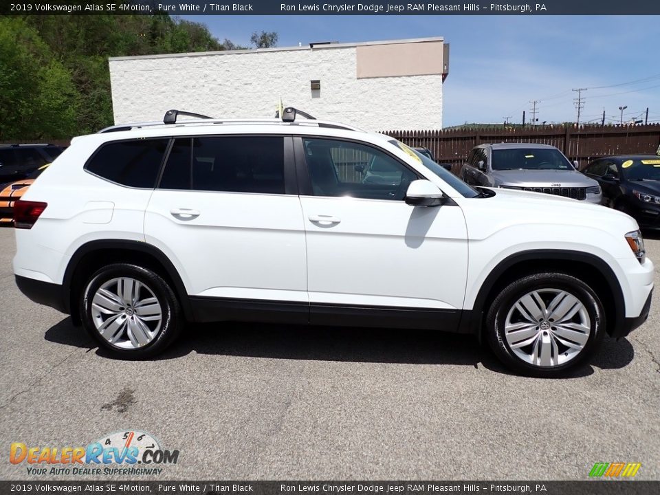 2019 Volkswagen Atlas SE 4Motion Pure White / Titan Black Photo #7