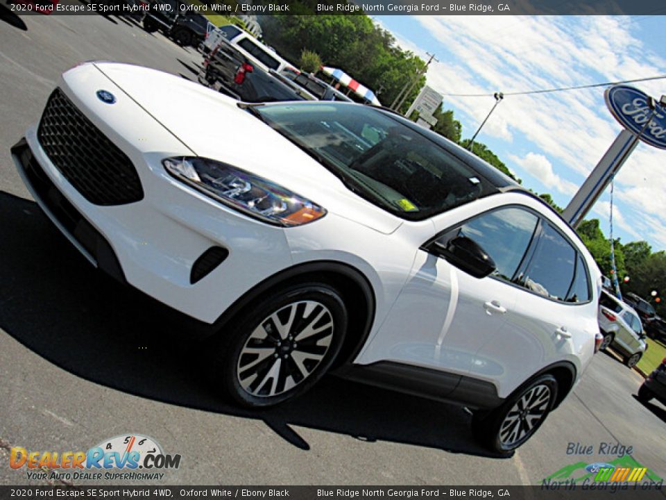 2020 Ford Escape SE Sport Hybrid 4WD Oxford White / Ebony Black Photo #26