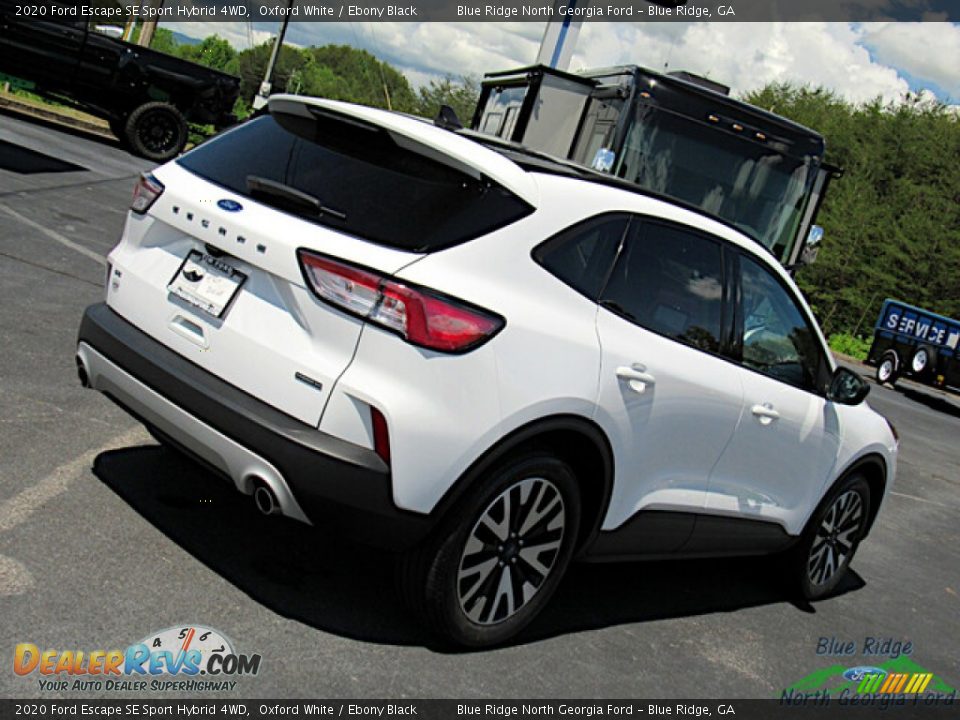 2020 Ford Escape SE Sport Hybrid 4WD Oxford White / Ebony Black Photo #28