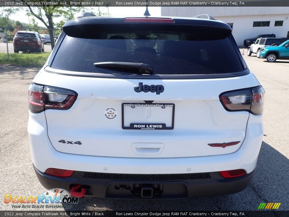 2022 Jeep Compass Trailhawk 4x4 Bright White / Black Photo #4