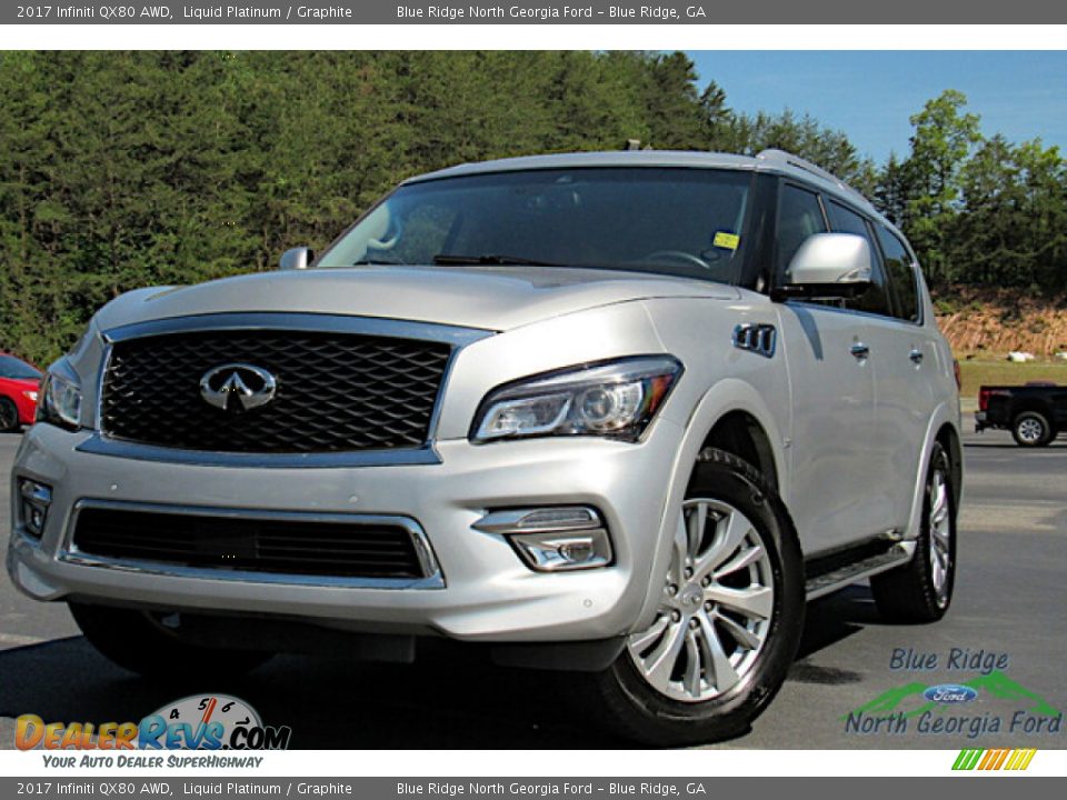 2017 Infiniti QX80 AWD Liquid Platinum / Graphite Photo #1