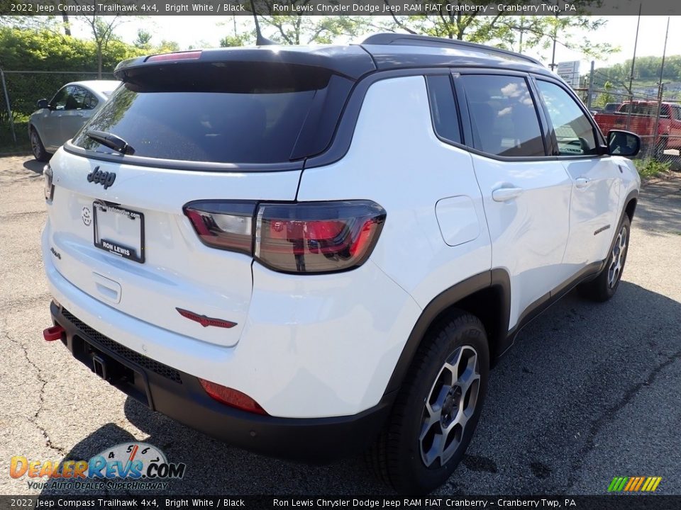 2022 Jeep Compass Trailhawk 4x4 Bright White / Black Photo #5