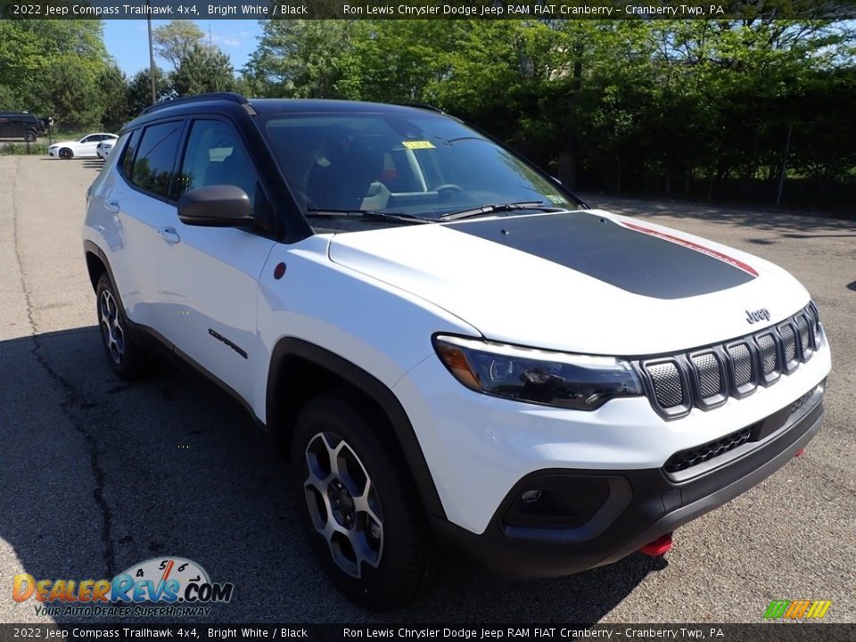 2022 Jeep Compass Trailhawk 4x4 Bright White / Black Photo #7