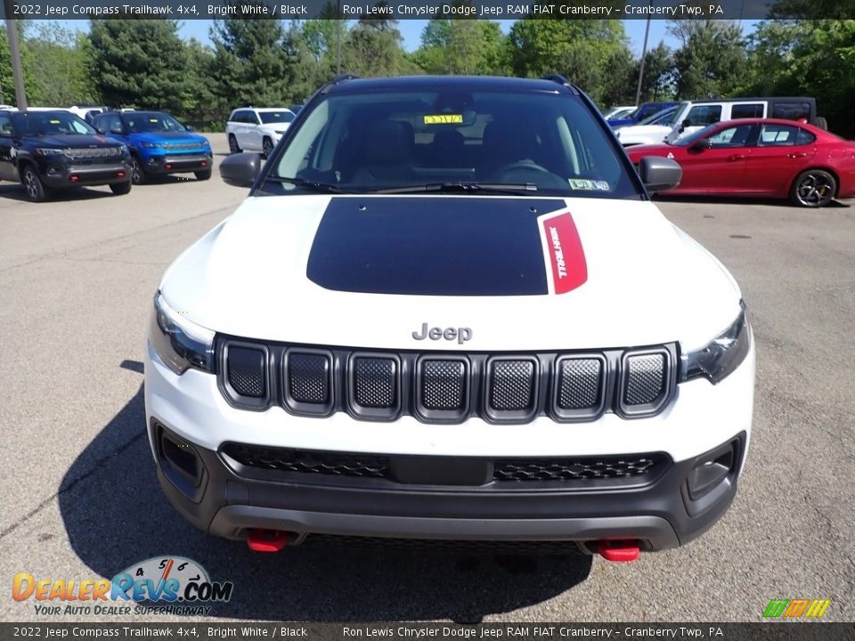 2022 Jeep Compass Trailhawk 4x4 Bright White / Black Photo #8