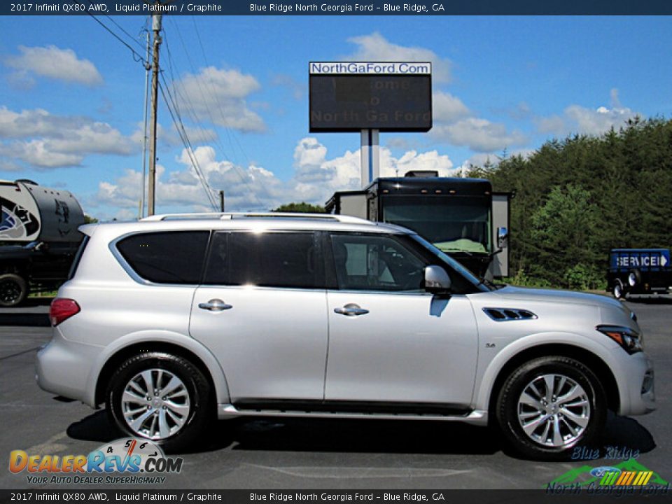 2017 Infiniti QX80 AWD Liquid Platinum / Graphite Photo #7