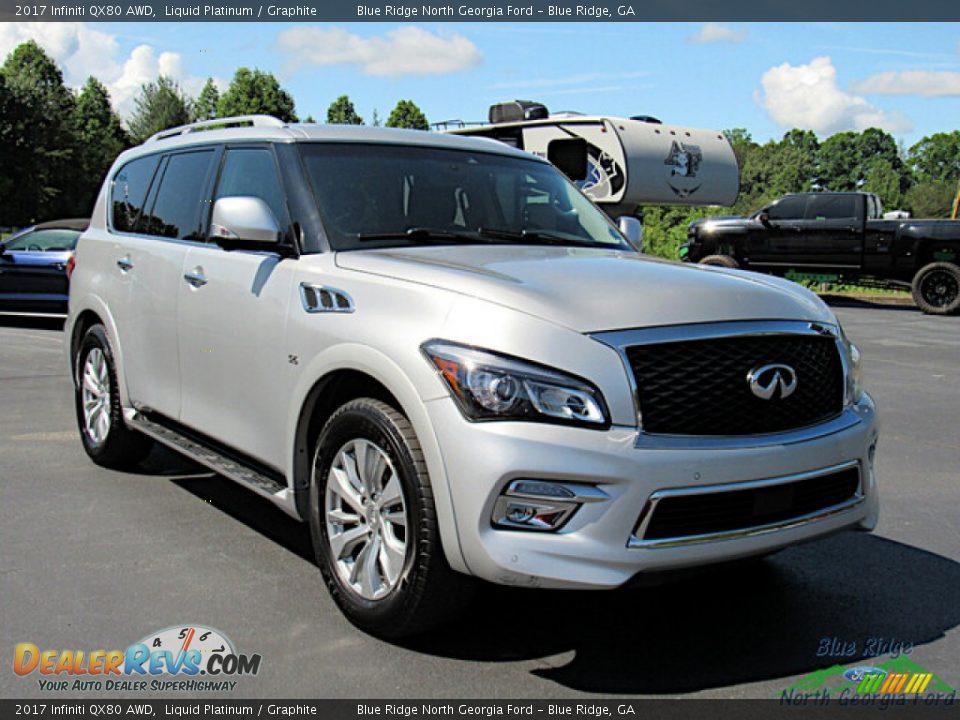 Front 3/4 View of 2017 Infiniti QX80 AWD Photo #8