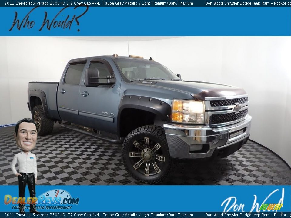2011 Chevrolet Silverado 2500HD LTZ Crew Cab 4x4 Taupe Grey Metallic / Light Titanium/Dark Titanium Photo #1