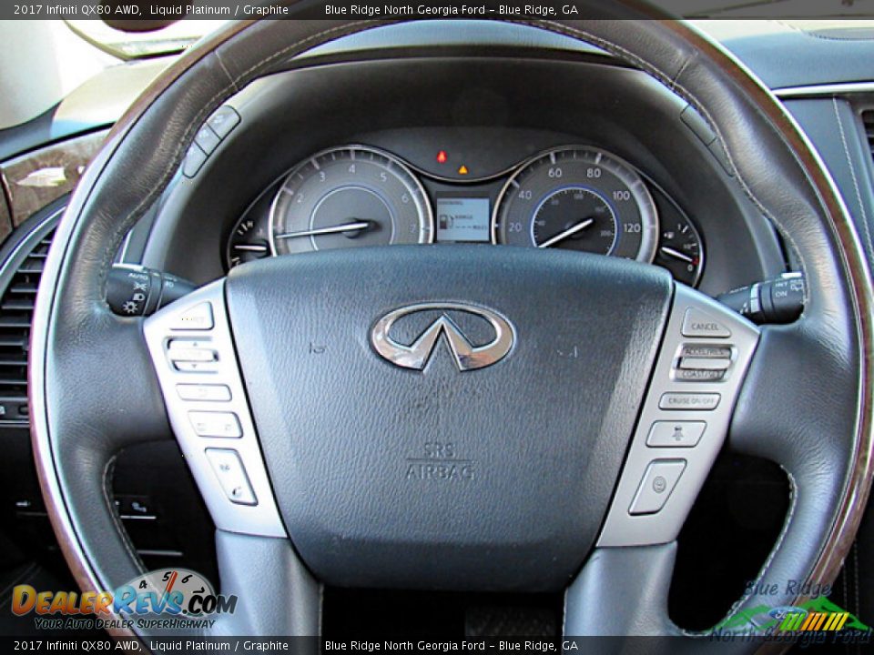 2017 Infiniti QX80 AWD Steering Wheel Photo #18