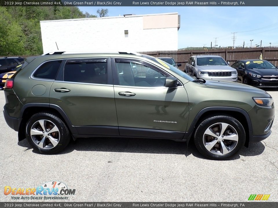 2019 Jeep Cherokee Limited 4x4 Olive Green Pearl / Black/Ski Grey Photo #7