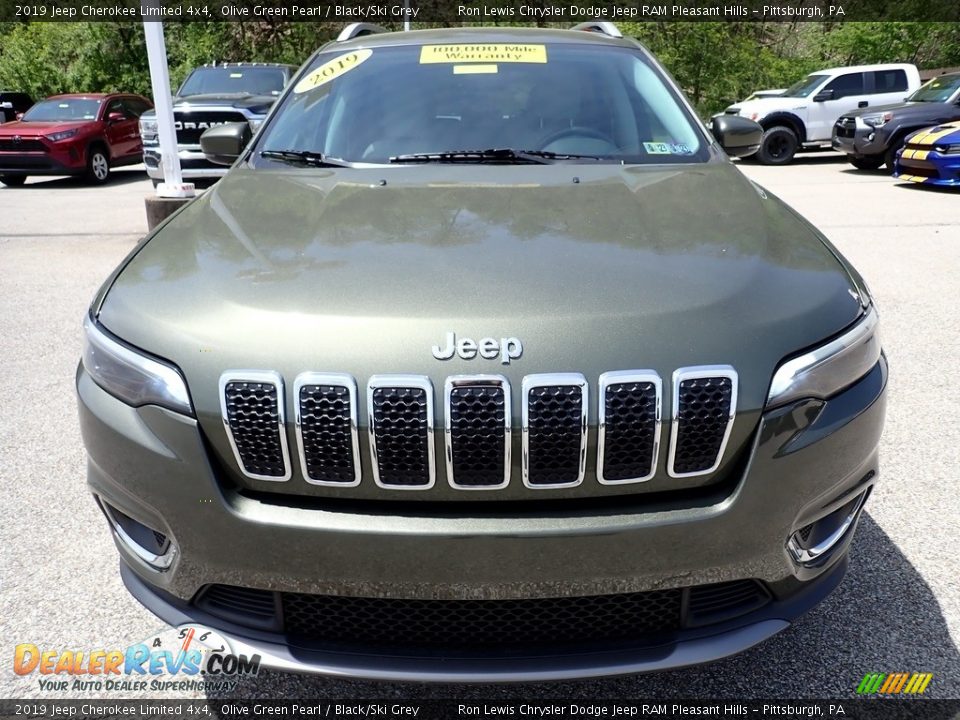 2019 Jeep Cherokee Limited 4x4 Olive Green Pearl / Black/Ski Grey Photo #9