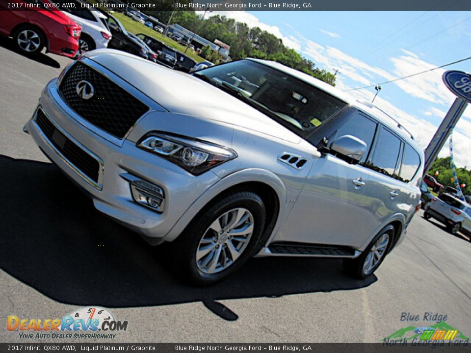 2017 Infiniti QX80 AWD Liquid Platinum / Graphite Photo #27