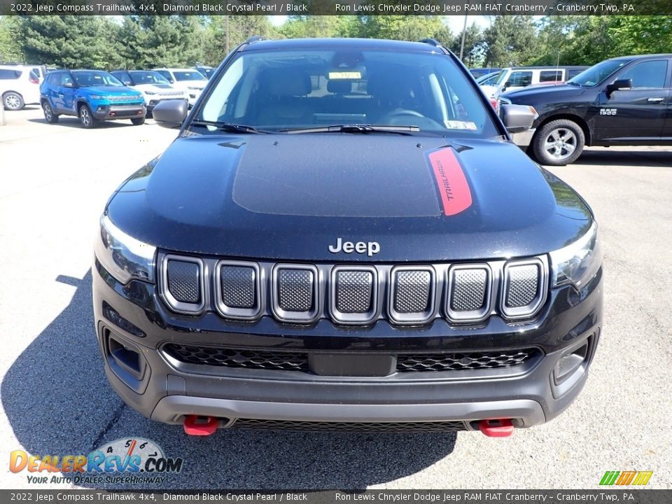 2022 Jeep Compass Trailhawk 4x4 Diamond Black Crystal Pearl / Black Photo #8