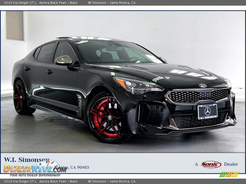 2019 Kia Stinger GT1 Aurora Black Pearl / Black Photo #1