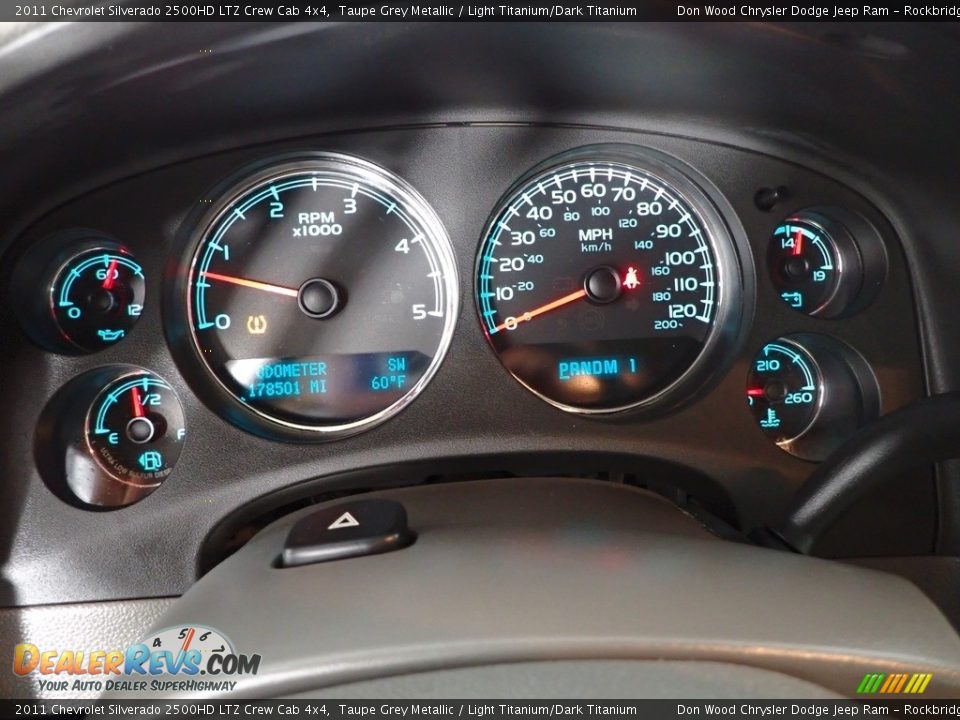 2011 Chevrolet Silverado 2500HD LTZ Crew Cab 4x4 Taupe Grey Metallic / Light Titanium/Dark Titanium Photo #18