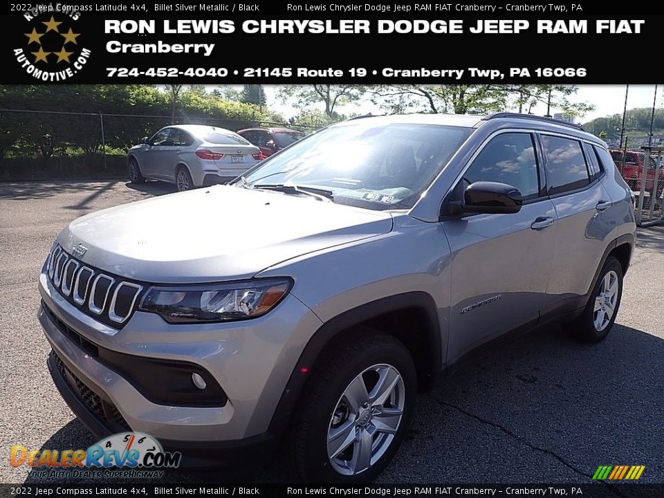 2022 Jeep Compass Latitude 4x4 Billet Silver Metallic / Black Photo #1