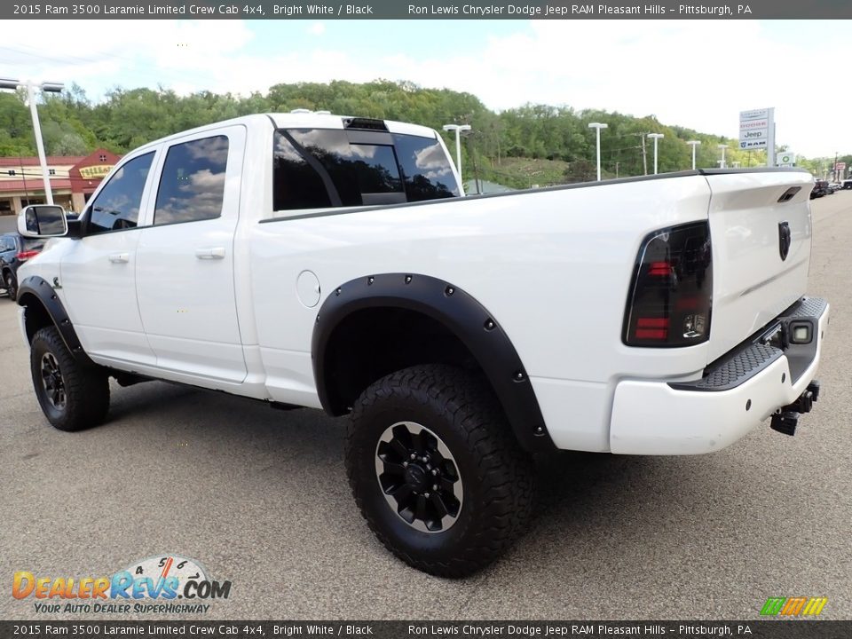 2015 Ram 3500 Laramie Limited Crew Cab 4x4 Bright White / Black Photo #3