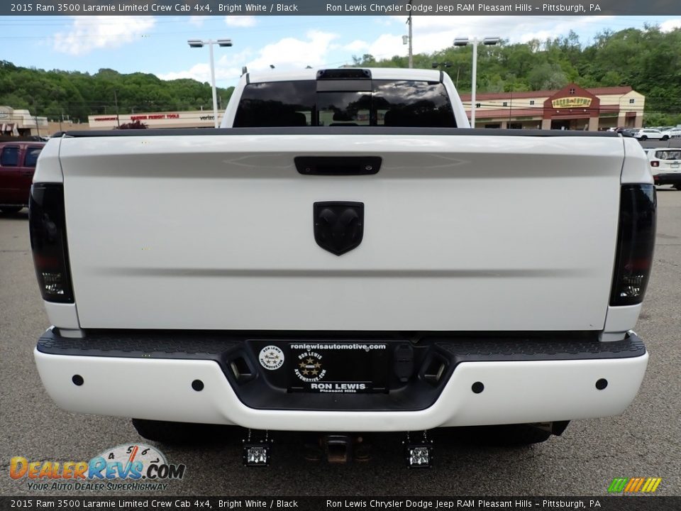 2015 Ram 3500 Laramie Limited Crew Cab 4x4 Bright White / Black Photo #4