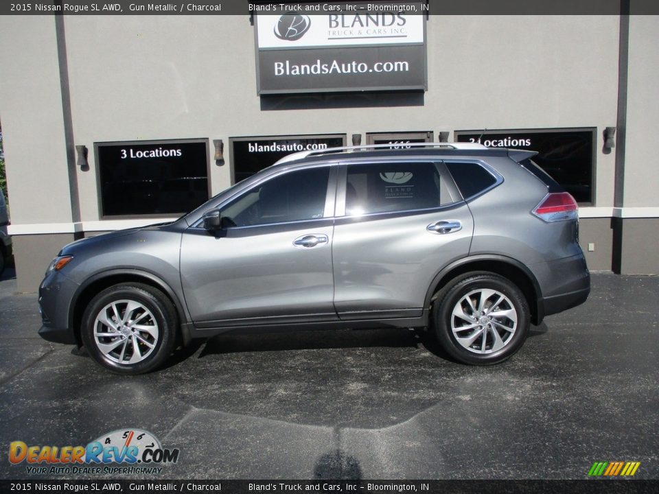 2015 Nissan Rogue SL AWD Gun Metallic / Charcoal Photo #1