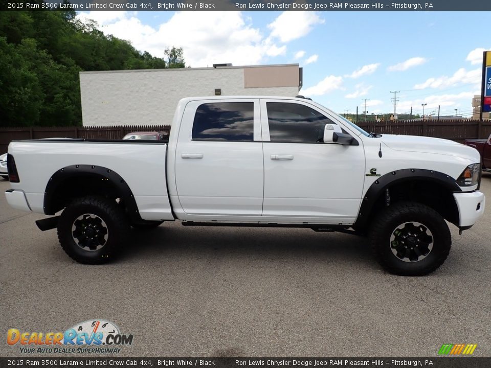 2015 Ram 3500 Laramie Limited Crew Cab 4x4 Bright White / Black Photo #6