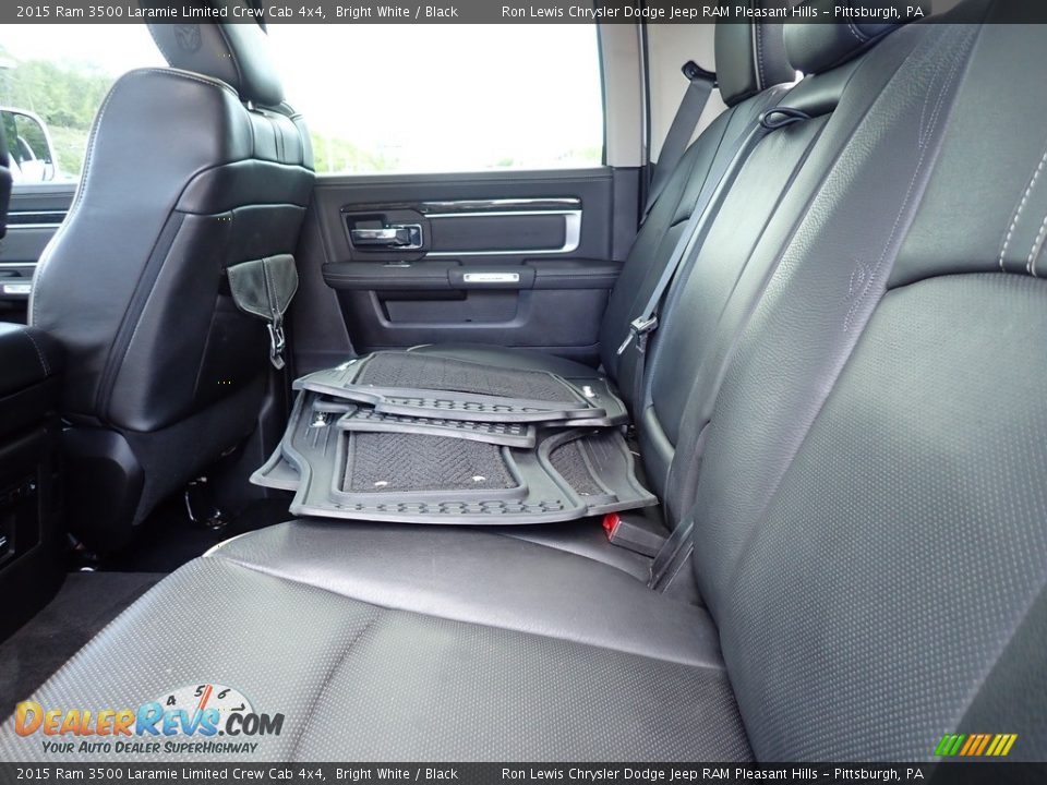 Rear Seat of 2015 Ram 3500 Laramie Limited Crew Cab 4x4 Photo #11