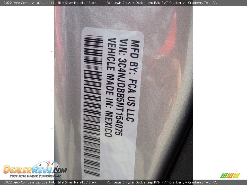 2022 Jeep Compass Latitude 4x4 Billet Silver Metallic / Black Photo #20
