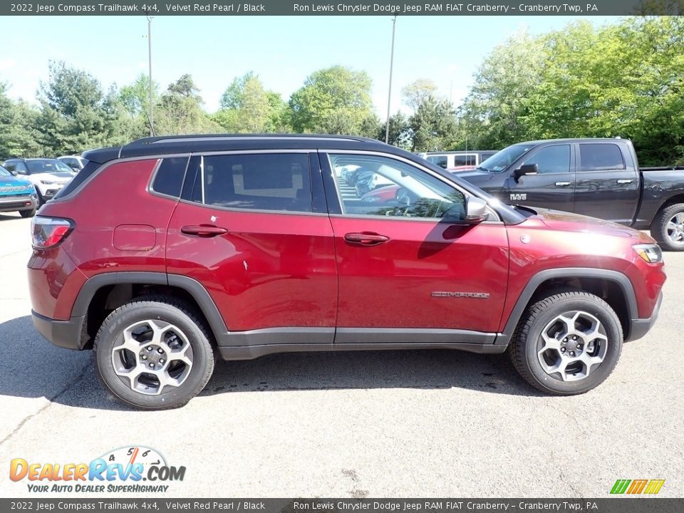 2022 Jeep Compass Trailhawk 4x4 Velvet Red Pearl / Black Photo #6