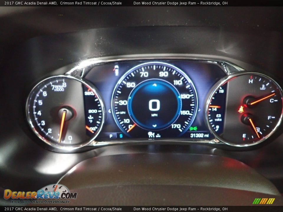 2017 GMC Acadia Denali AWD Crimson Red Tintcoat / Cocoa/Shale Photo #22