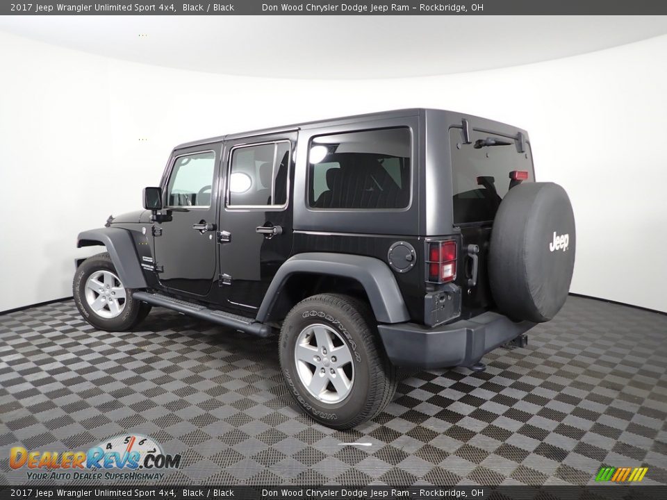 2017 Jeep Wrangler Unlimited Sport 4x4 Black / Black Photo #6