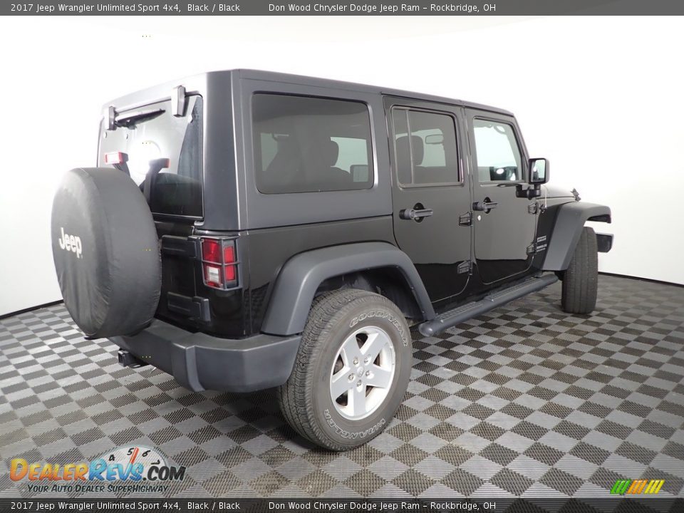 2017 Jeep Wrangler Unlimited Sport 4x4 Black / Black Photo #10