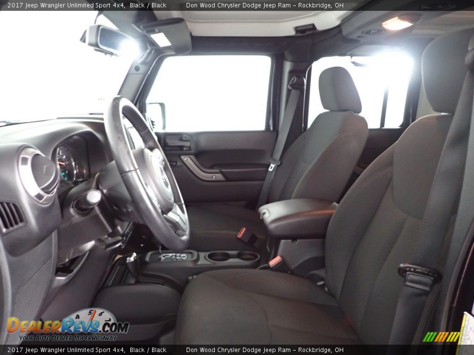 2017 Jeep Wrangler Unlimited Sport 4x4 Black / Black Photo #13