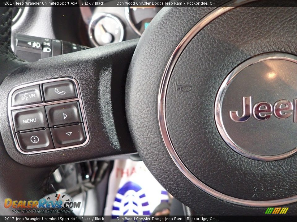 2017 Jeep Wrangler Unlimited Sport 4x4 Black / Black Photo #15