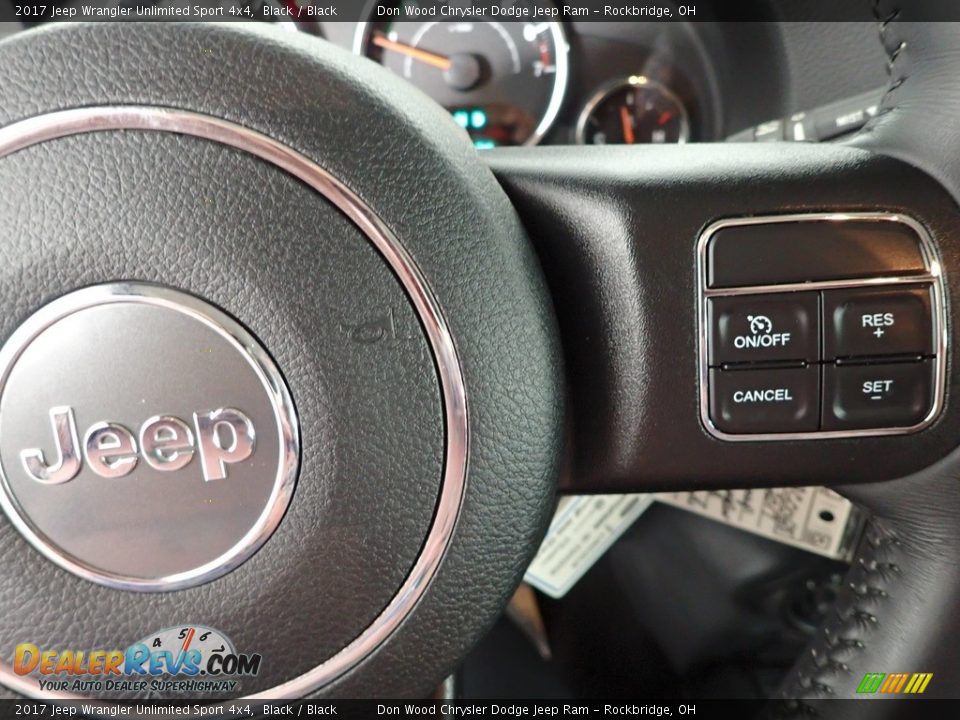 2017 Jeep Wrangler Unlimited Sport 4x4 Black / Black Photo #16