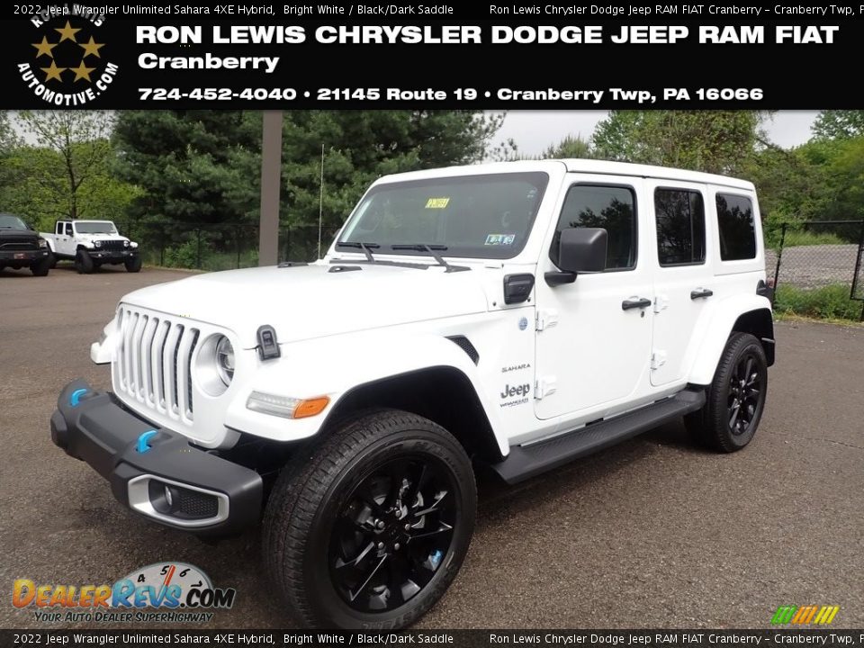 2022 Jeep Wrangler Unlimited Sahara 4XE Hybrid Bright White / Black/Dark Saddle Photo #1