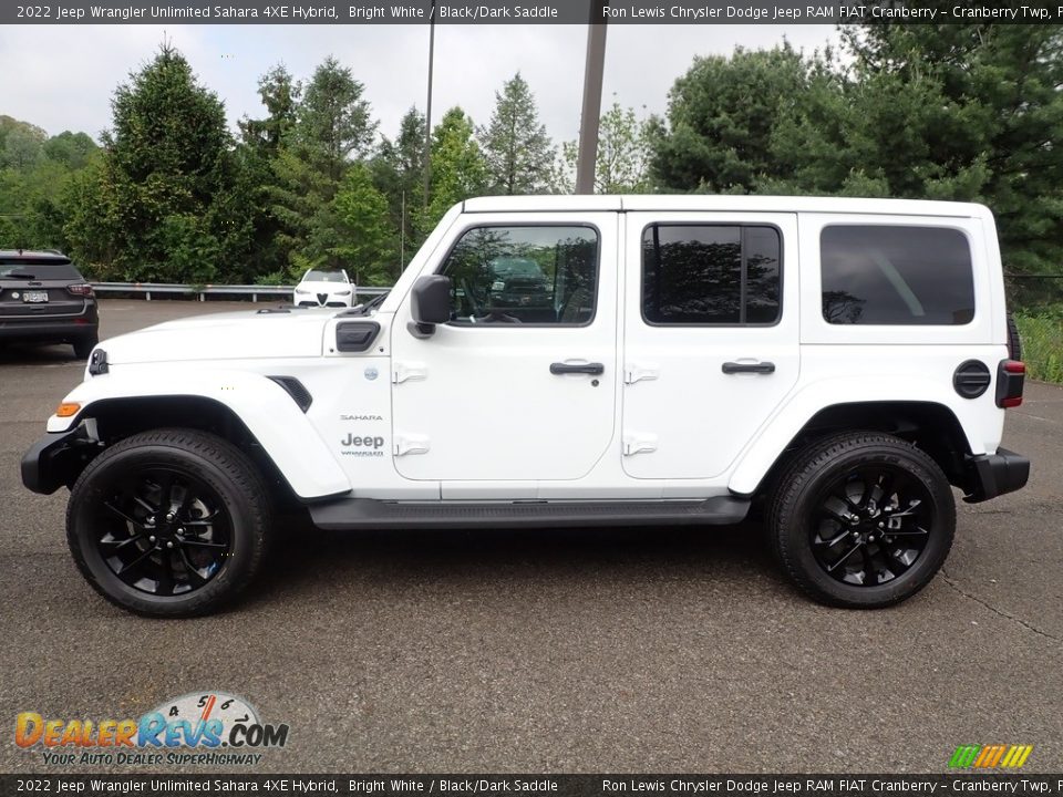 Bright White 2022 Jeep Wrangler Unlimited Sahara 4XE Hybrid Photo #2