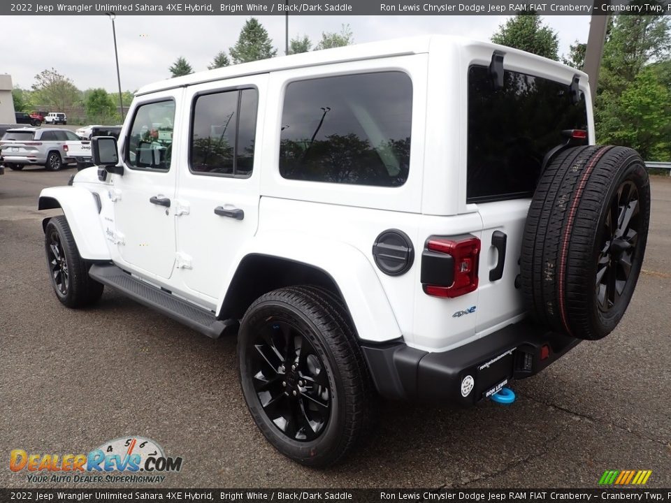 2022 Jeep Wrangler Unlimited Sahara 4XE Hybrid Bright White / Black/Dark Saddle Photo #3