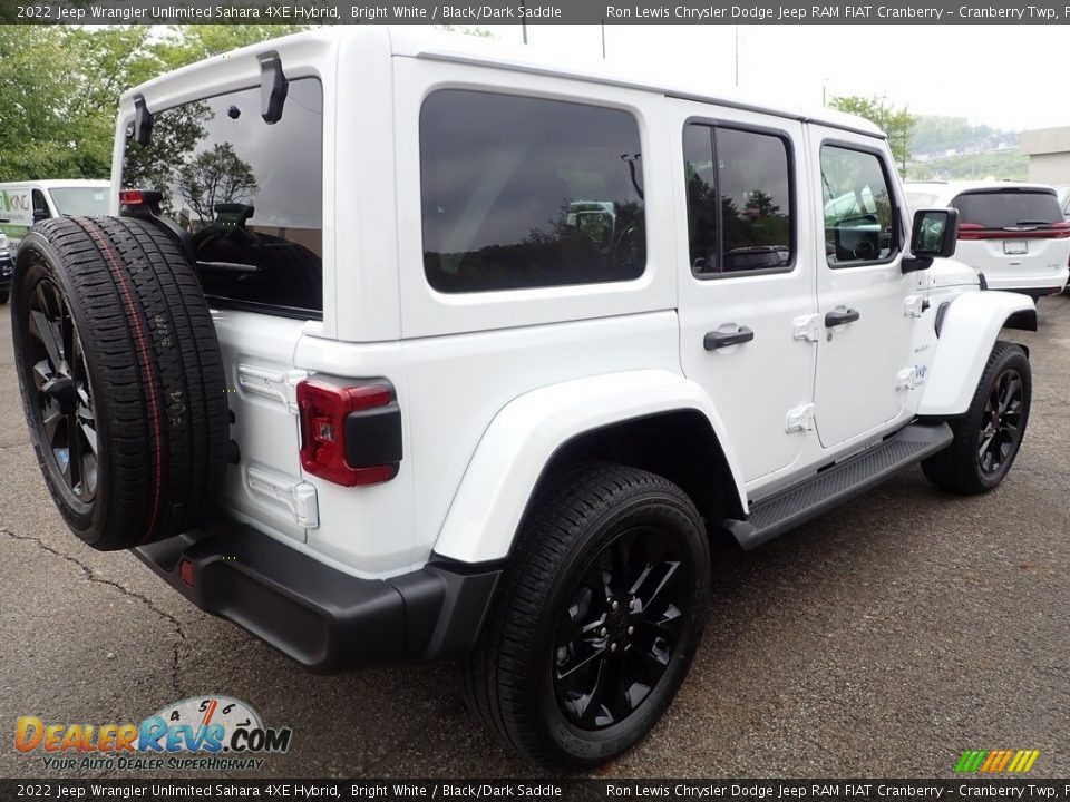 2022 Jeep Wrangler Unlimited Sahara 4XE Hybrid Bright White / Black/Dark Saddle Photo #5