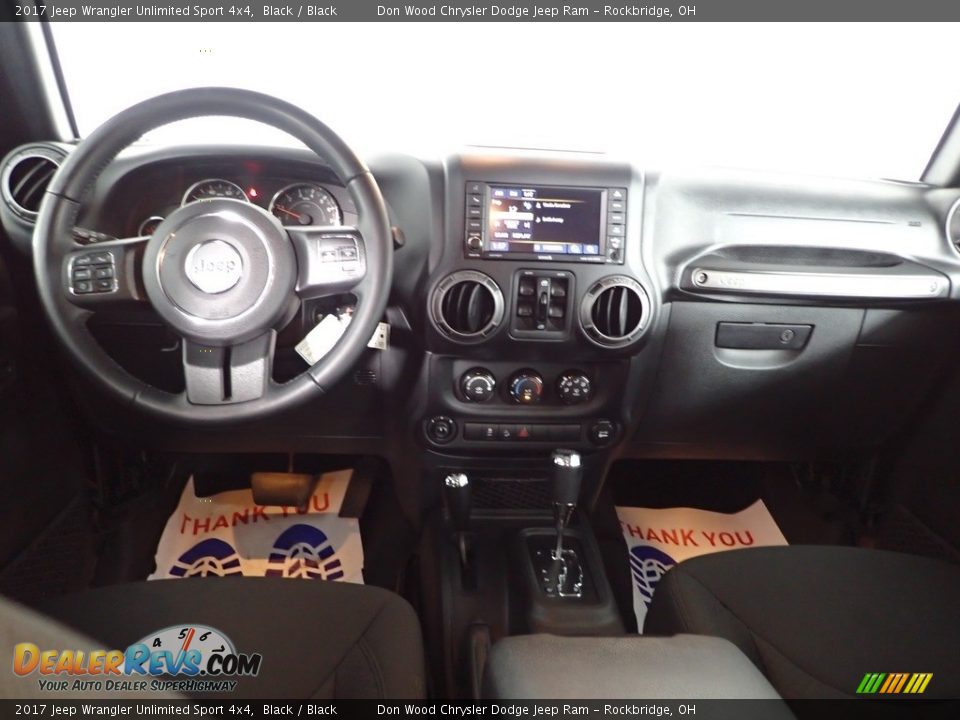 2017 Jeep Wrangler Unlimited Sport 4x4 Black / Black Photo #24