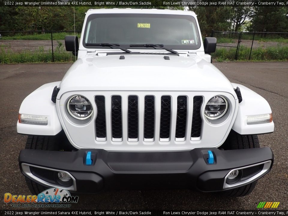 2022 Jeep Wrangler Unlimited Sahara 4XE Hybrid Bright White / Black/Dark Saddle Photo #8