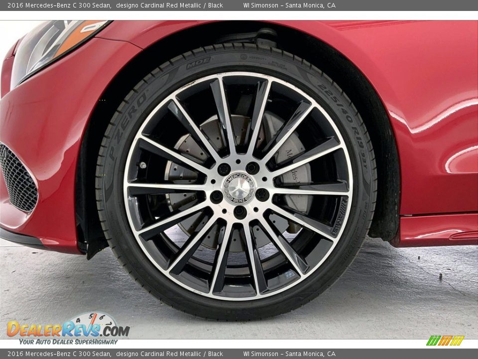 2016 Mercedes-Benz C 300 Sedan designo Cardinal Red Metallic / Black Photo #8