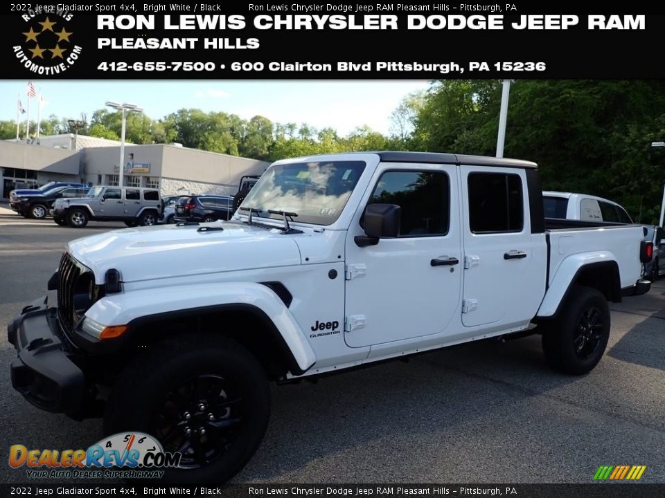 2022 Jeep Gladiator Sport 4x4 Bright White / Black Photo #1