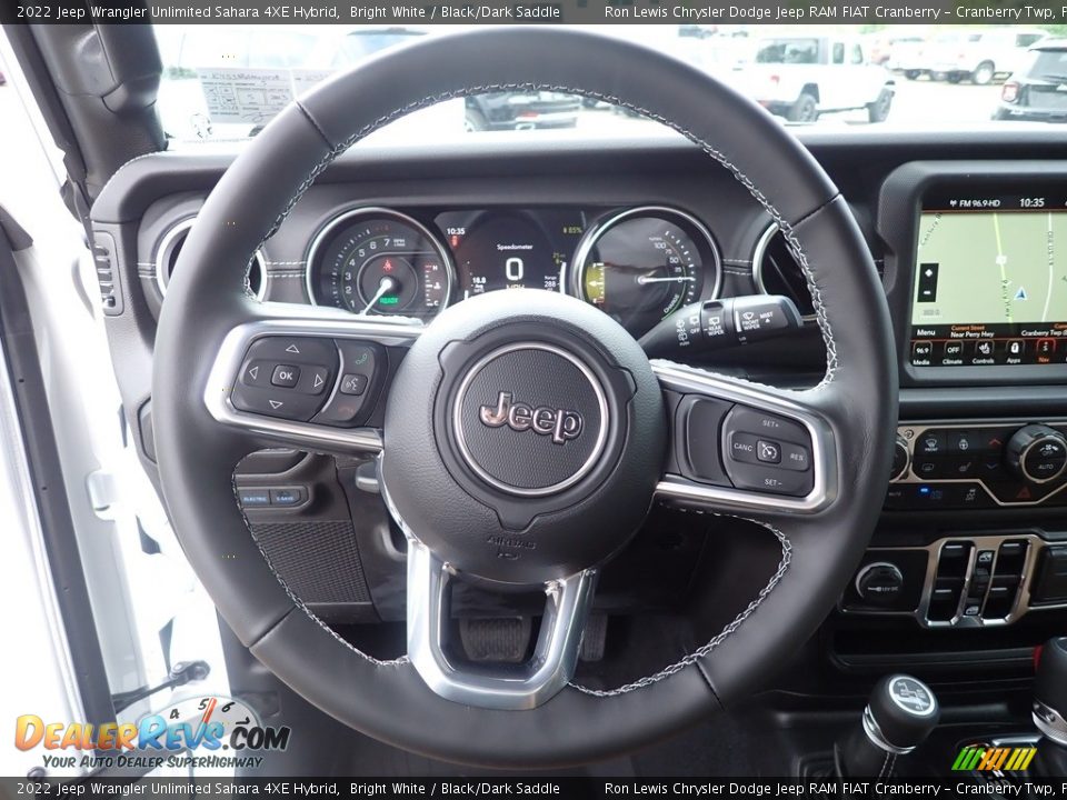 2022 Jeep Wrangler Unlimited Sahara 4XE Hybrid Steering Wheel Photo #19