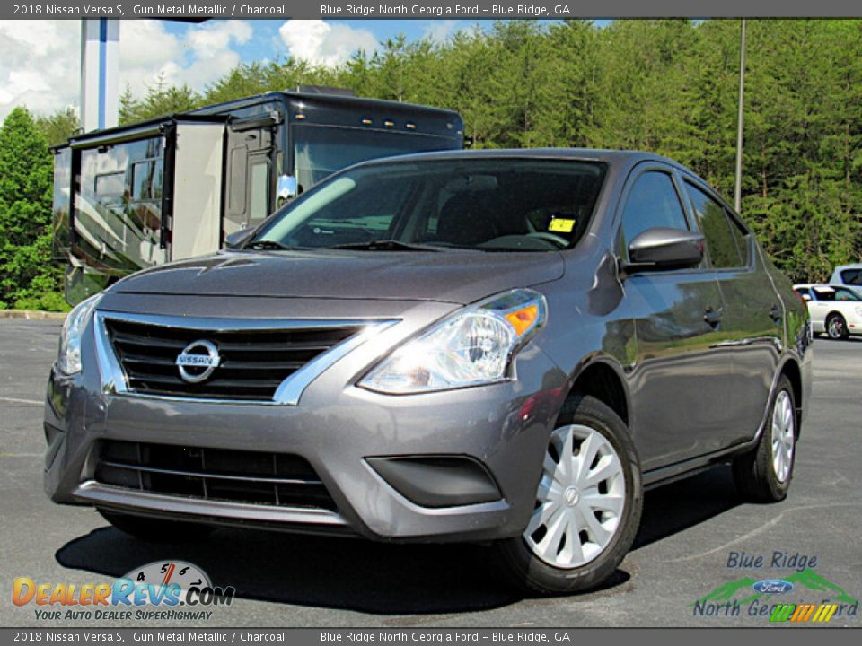 2018 Nissan Versa S Gun Metal Metallic / Charcoal Photo #1